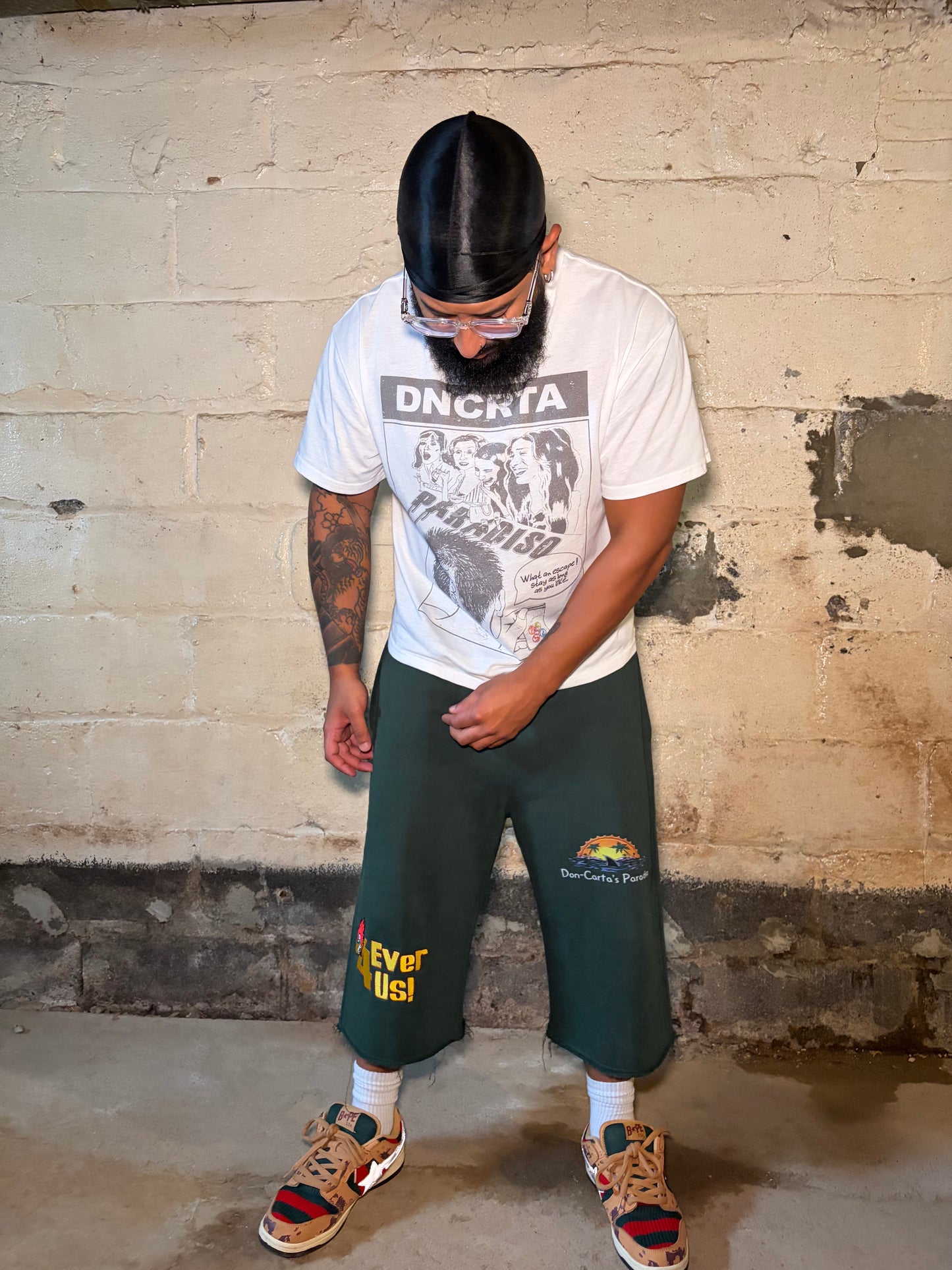 "Paradiso 4Ever" 3/4 Shorts